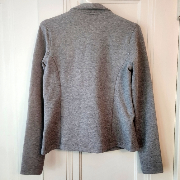 ATHLETA SOFTTECH MOTO JACKET WOOL BLEND women's Small Front Zip Sweater Sz Small - Picture 9 of 11